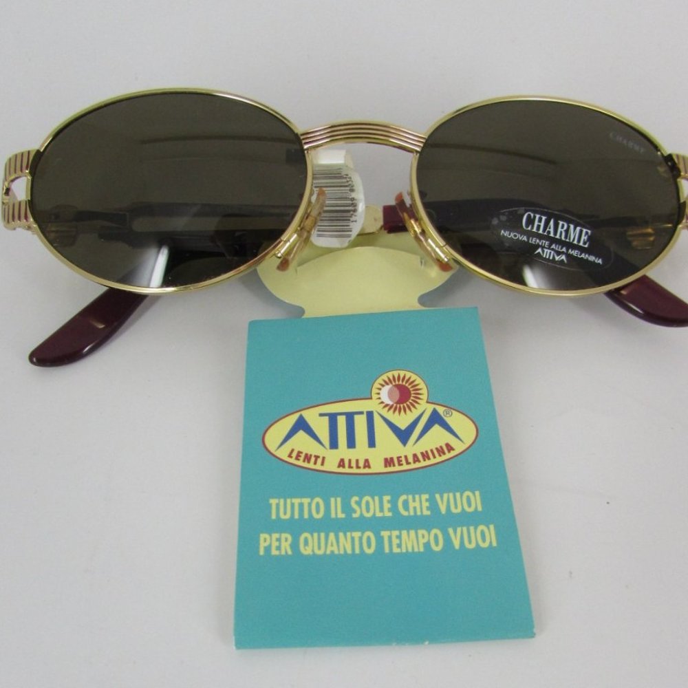NOS / NWT Vintage Charme Attiva Egyptian Pharaoh 7536 218 Designer Sunglasses - Picture 16 of 16